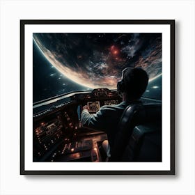 Astronaut In Space Art Print