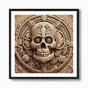 Day Of The Dead Skull 81 Art Print