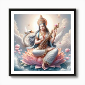 godess saraswati Art Print