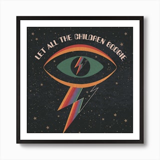 Let All The Children Boogie Starman David Bowie Square Art Print