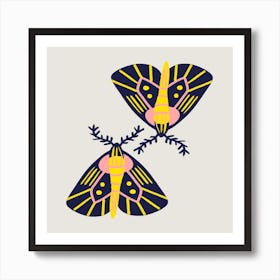 Moths Square Art Print