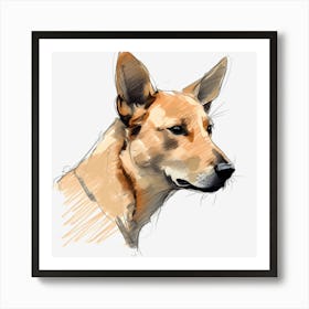 Carolina Dog 1 Art Print