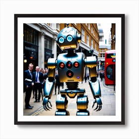 Robot In City Of London (44) Art Print