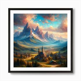 Landscape Painting 172 Art Print