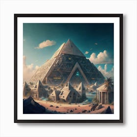 Pyramid City 2 Art Print