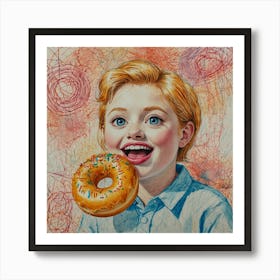 Donut Boy Art Print