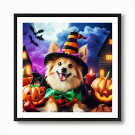 Bewitching Pup S Halloween Howl Art Print