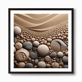 Pebbles And Sand Art Print