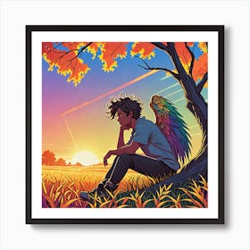 Angel In The Sky Art Print