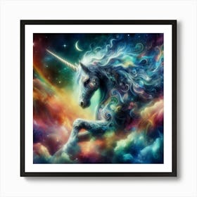 Unicorn In The Clouds 1 Art Print