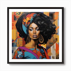 Afro-American Woman 11 Art Print
