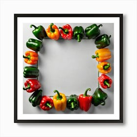 Peppers In A Frame 32 Art Print