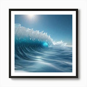 Icy ocean waves Art Print