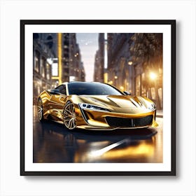 Gold Acura Nsx Affiche