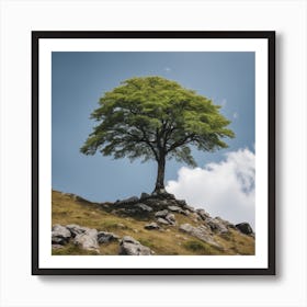 Lone Tree On A Hill Art Print