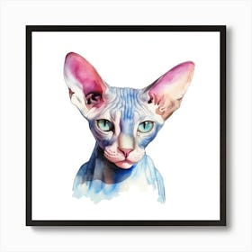 Sphynx Standard Cat Portrait 3 Art Print