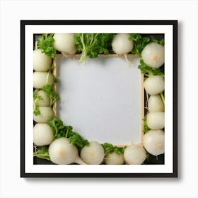 White Onion Frame Art Print