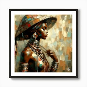 Native African Woman In Traditional Wear Art Print