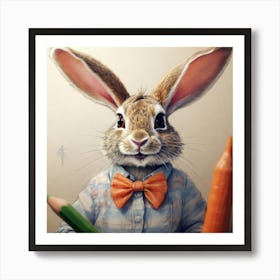 Bunny Drawing 1 Art Print