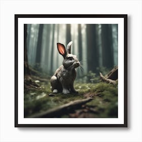 Rabbit In The Forest 47 Art Print