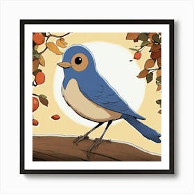 Beatrice The Bluebird From Over The Garden Wall In Art Print