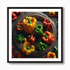 Colorful Peppers 11 Art Print