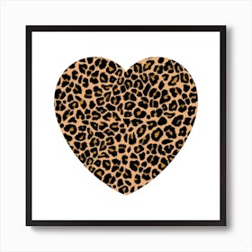 Leopard Heart Art Print