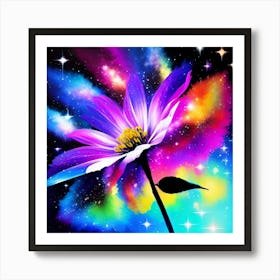 Galaxy Flower 4 Art Print