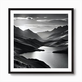 Lake In The Mountains 37 Art Print