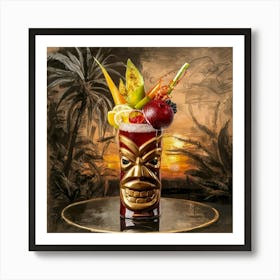 Tiki Cocktail Art Print