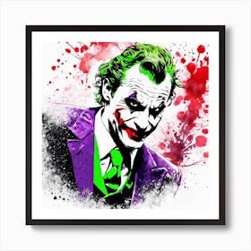 The Joker Portrait Ink Painting (32) Art Print