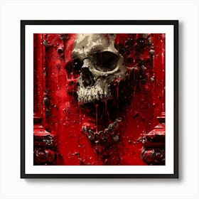 Bloody Skull Art Print