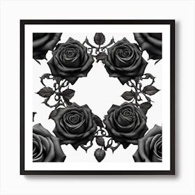 Black Roses 16 Art Print