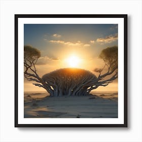 Tree In The Desert Art Print