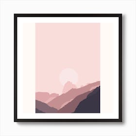 Pink Morning Landscape Art Print