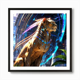 Egyptian Lion 1 Art Print