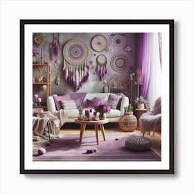 Bohemian Living Room 1 Art Print