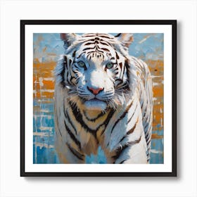 White Tiger Art Print