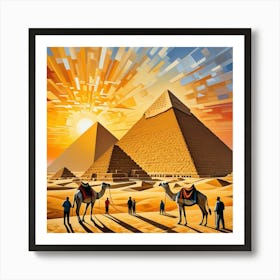 Great Pyramid Sunrise Art Print