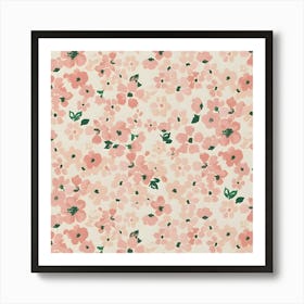 Pink Flowers 1 Art Print