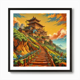 Chinese Temple Art Print