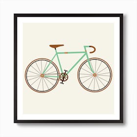 Green Fixie Art Print