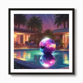 Summer Sparkle Disco Ball Delight (3) Art Print
