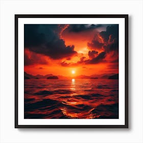 Sun setting 2 Art Print