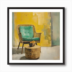 Evolution of VG’s Chair Series- 1960s The Green Chair Art Print