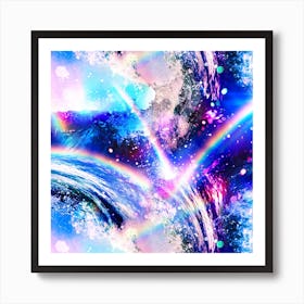 Crystal Wave Pattern Design Art Print