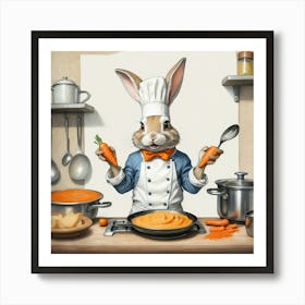 Chef Bunny 17 Art Print