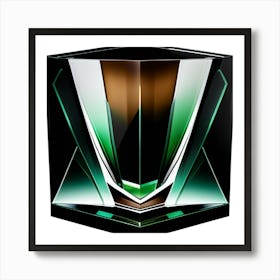 Vaso Cuadrado Negro Y Colores Art Print