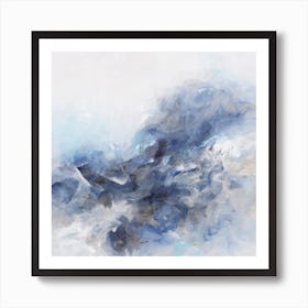 Dreamy Neutral Colors Abstract Painting Square Art Print