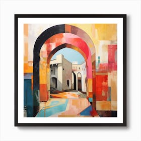 Abstract Contemporary Art Print - Through The Archway of Colour Art Print